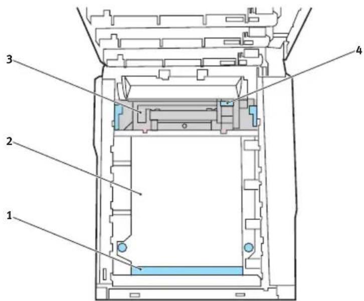 OKI C8800N - Do not use any sharp or abrasive objects to separate sheets from the belt. This may damage the belt surface. - 1