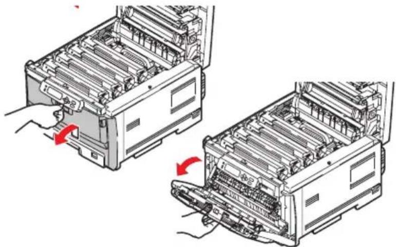 OKI C8800N - Do not use any sharp or abrasive objects to separate sheets from the belt. This may damage the belt surface. - 7