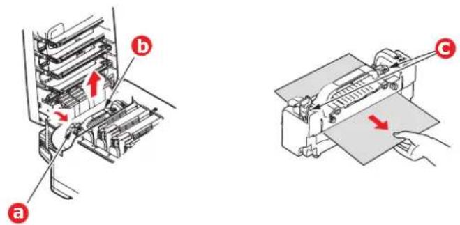 OKI C830N - Do not use any sharp or abrasive objects to separate sheets from the belt. This may damage the belt surface. - 3