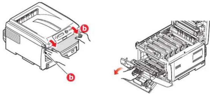 OKI C830N - Do not use any sharp or abrasive objects to separate sheets from the belt. This may damage the belt surface. - 9