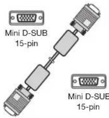 Mini D-SUB 15-pin Mini D-SUB 15-pin
