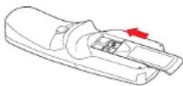 TOSHIBA TDP-T420 - ■ Loading dry-cell batteries into the remote control - 3