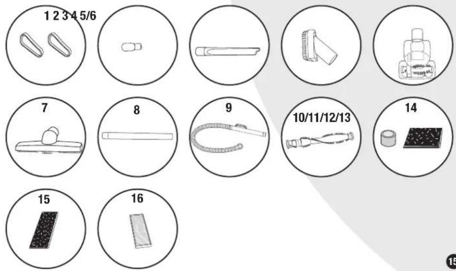 BISSELL CleanView Revolution 3595 - Item Part No. Part Name - 1