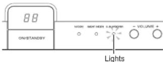 ON/STANDBY VOLUME + LIGHTS