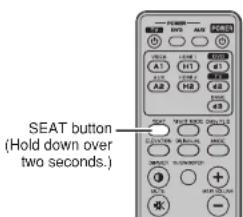 SEAT button (Hold down over two seconds.)