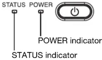 STATUS POWER POWER indicator STATUS indicator