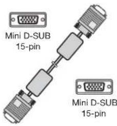 Mini D-SUB 15-pin Mini D-SUB 15-pin