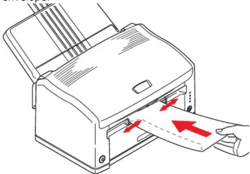 OKI B2200N - LOADING ENVELOPES IN THE MANUAL FEEDER - 1