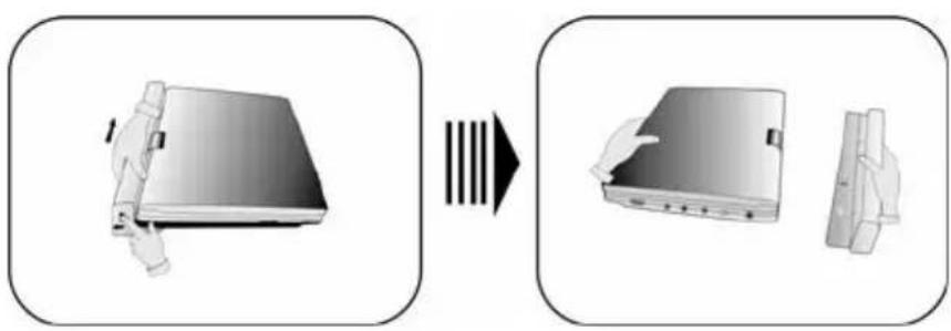 POLAROID PDM-0822BD - Detaching the Battery Pack - 1