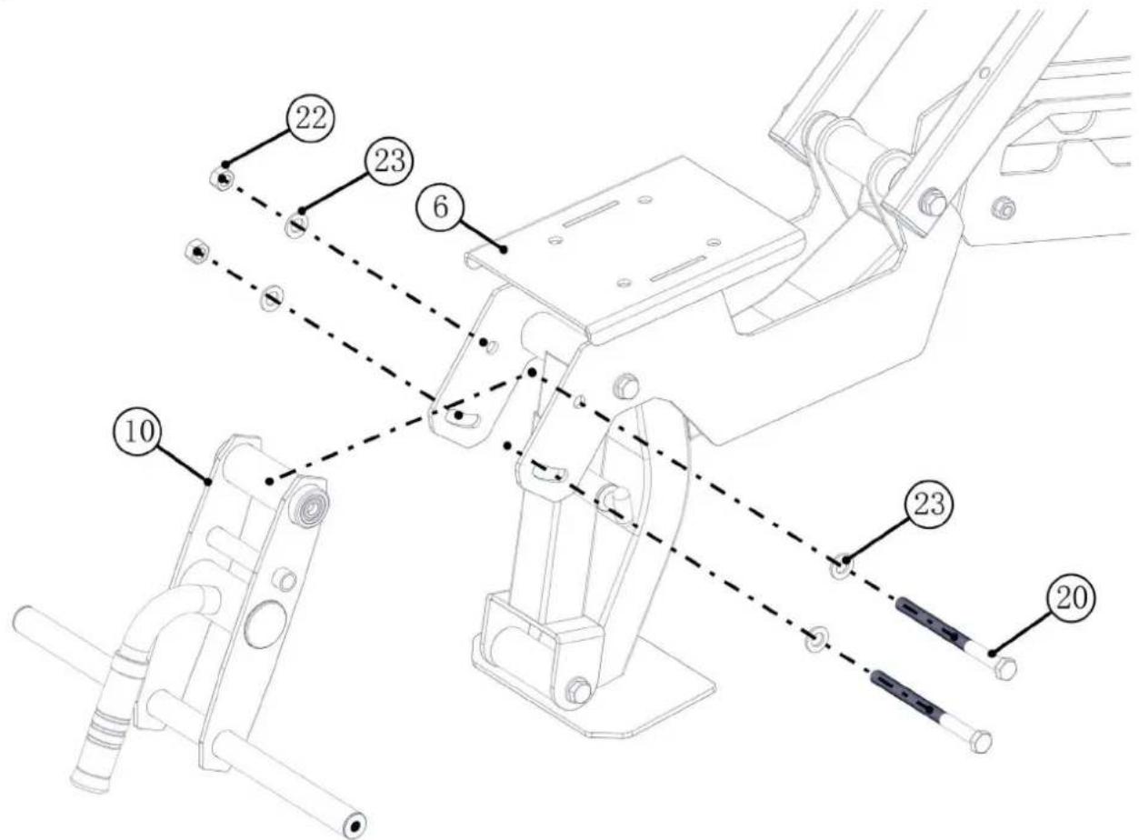 TAURUS Weight Bench B970 - Step 7: Assembly of the leg press Part 3 - 1