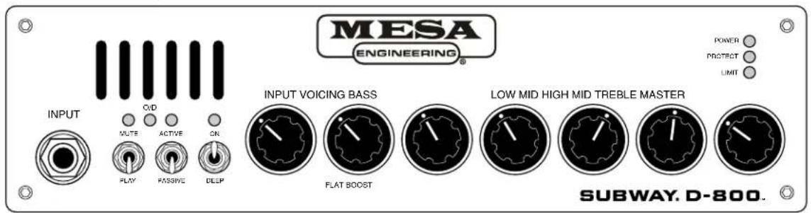 Mesa Boogie Subway D-800 - FACTORY SAMPLE SETTINGS - 2