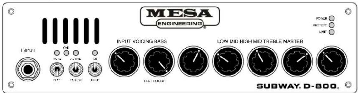 Mesa Boogie Subway D-800 - FACTORY SAMPLE SETTINGS - 1