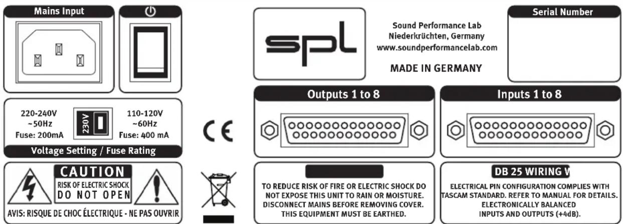 SPL Volume 8 - Netzanschluss, Ein-/Ausschalten - 1