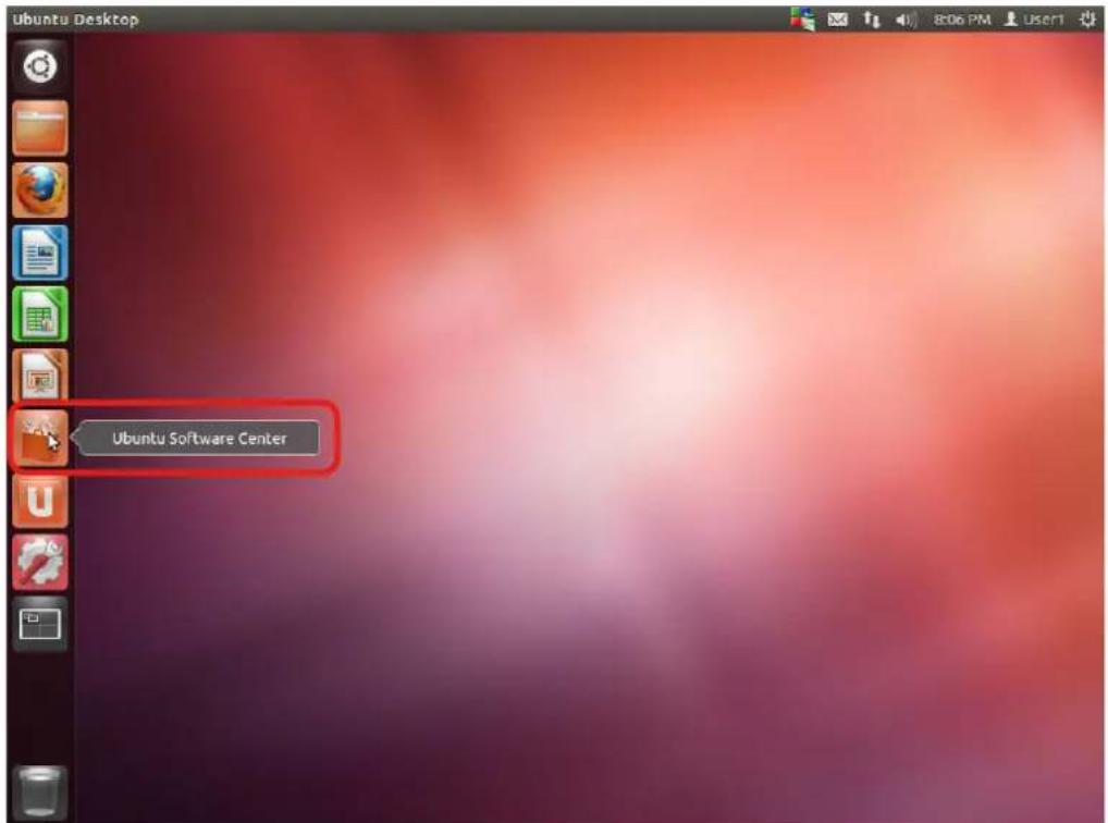 OKI ES8473dnct - Click the Ubuntu Software Center icon. - 1