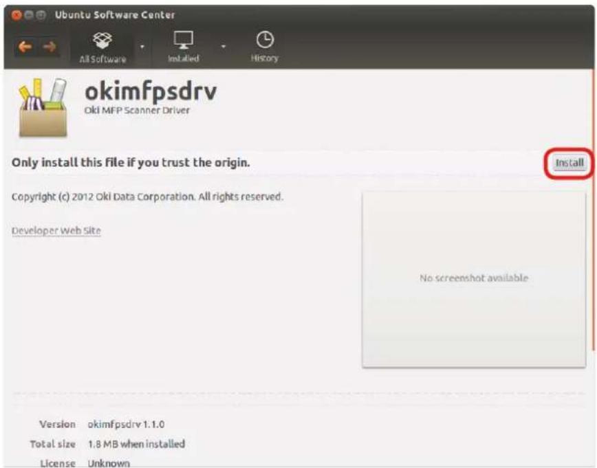 OKI ES8473dnct - Click the [Install] button displayed on the right side of the window. Installation is started. - 1