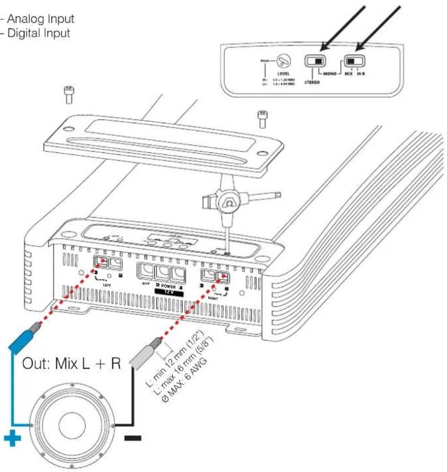 AUDISON Thesis TH due - How to connect the speakers in mono mode MIX L+R - 1