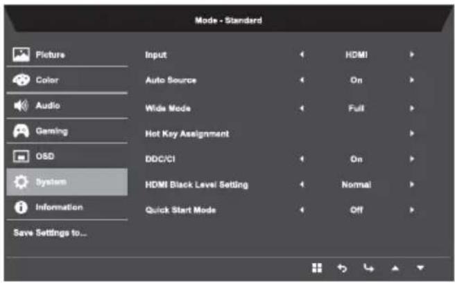 ACER Nitro RG270bmiix - Adjusting the System - 1