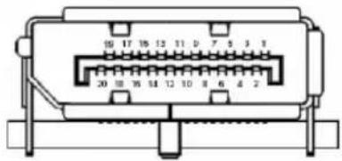 ACER Nitro RG270bmiix - 20-pin color display signal cable(Only DP-Inpute Model) - 1