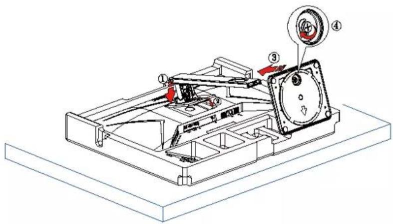 AOC U28P2U - Setup Stand & Base - 1