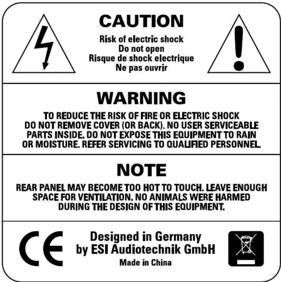 ESI cosMik - Safety Information - 1