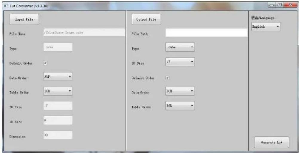 Lilliput BM280-4K - 2-3. Click Input File, then select \*LUT - 1