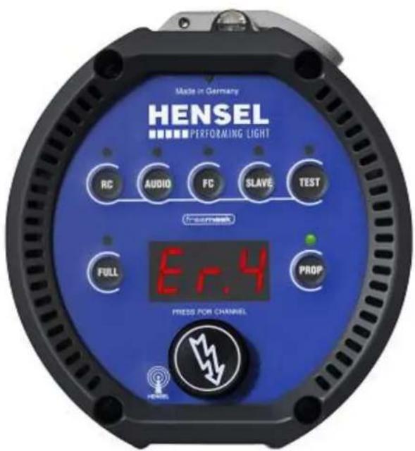 Hensel Expert D 250 Speed - E4 Ignition Error – Unit does Not Flash - 1
