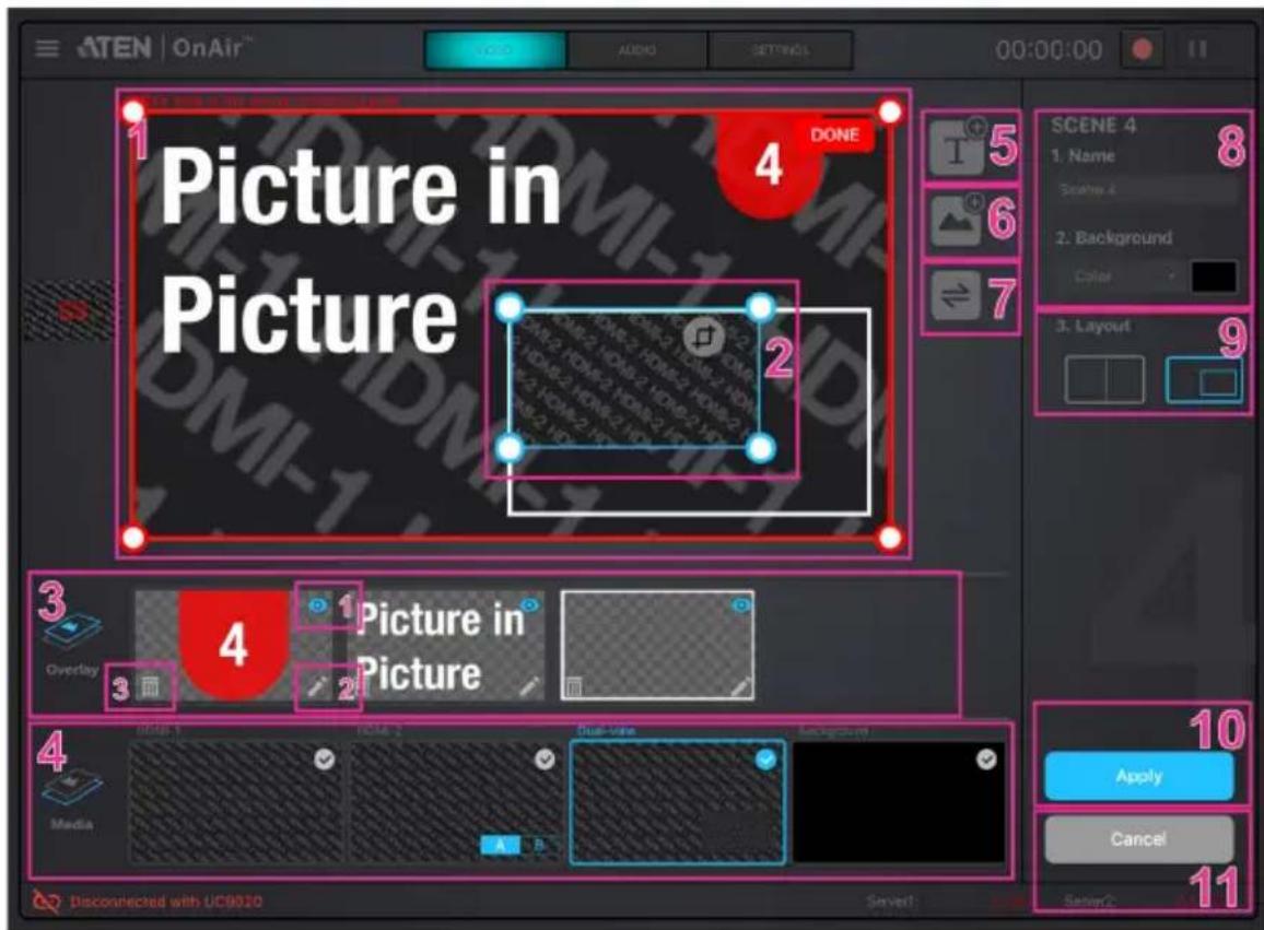 ATEN StreamLIVE HD UC9020 - Scene Editor - 1