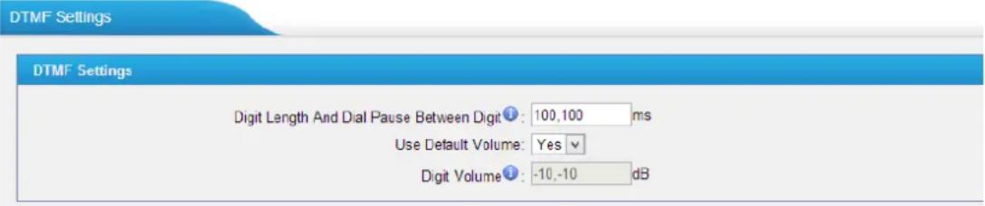 Yeastar TA810 - DTMF Settings - 1