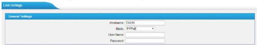 Yeastar TA810 - LAN Settings - 3