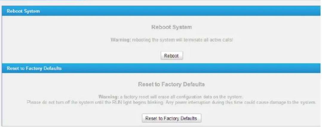 Yeastar TA810 - Reset and Reboot - 1