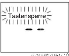 Tastensperre 6 720 645 408-17.10