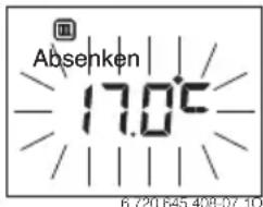 Absenken 17.0°C 6 720 645 408-07.10
