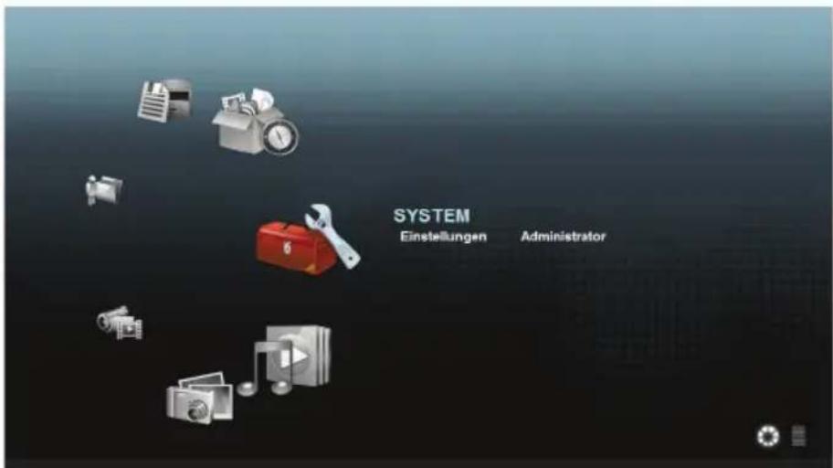 SYSTEM Einstellungen Administrator