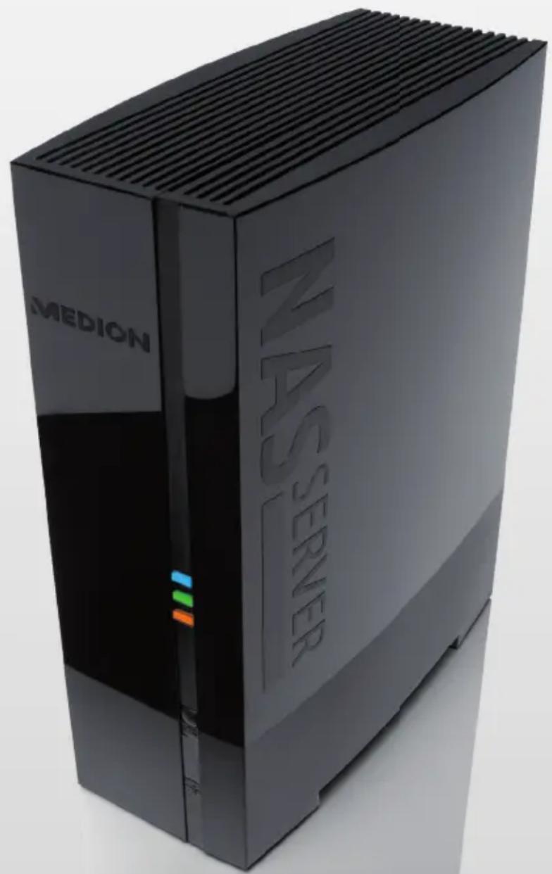 MEDION LIFE P89633 (MD 86769) - Heimnetzlaufwerk NAS-System mit Festplatte 2000 GB (2 TB) - 1