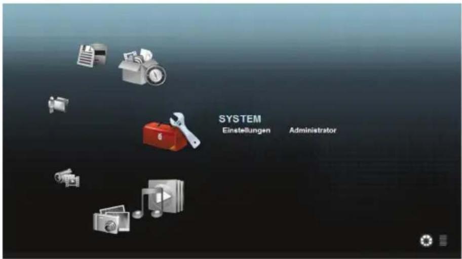 SYSTEM Einstellungen Administrator