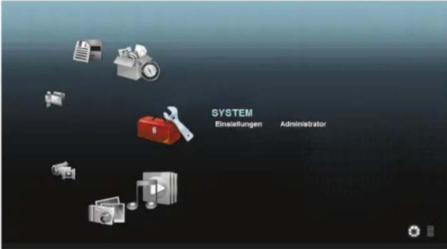 SYSTEM Einstellungen Administrator