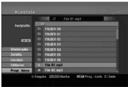 Musikliste File 01.mp3 Fastplatte FOLDER 00 FOLDER 01 FOLDER 02 FOLDER 03 Wiedersabe FOLDER 04 Zefällig FOLDER 05 Löschen FOLDER 06 Editorex File 01.mp3 File 02.mp3 © Engabo ©2023 Marke ©18 Prog.-Lista © Ende