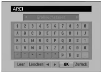 ARDI Großbuchstaben 1 2 3 4 5 6 7 8 9 0 A B C D E F G H I J K L M N O P Q R S T U V W X Y Z A E C D B - - - ~ - " p B μ . Leer Loschen OK Zuruck