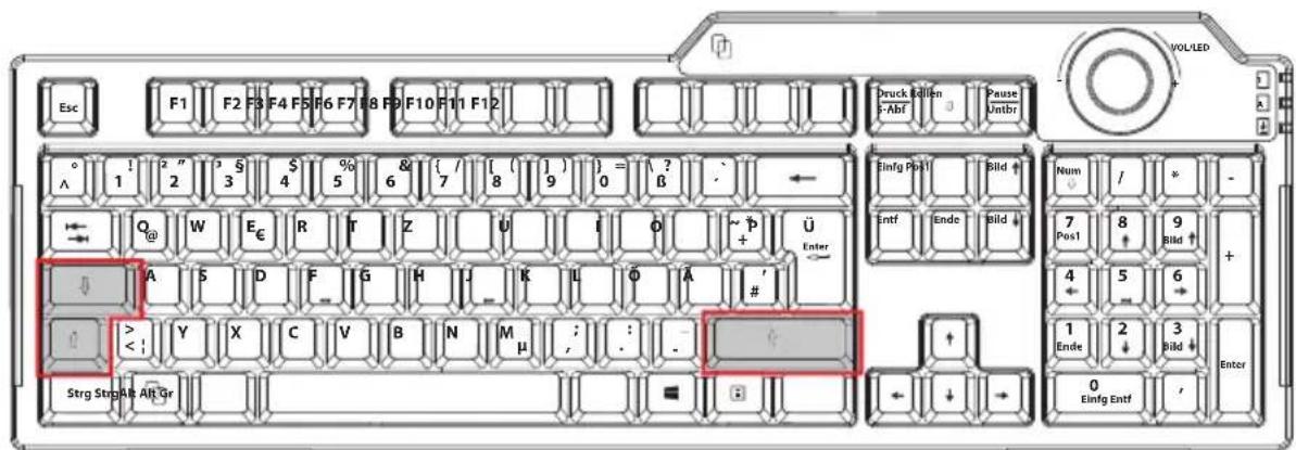MEDION P81101 (MD 86825) - Die Umschalt- und Feststelltaste - 1