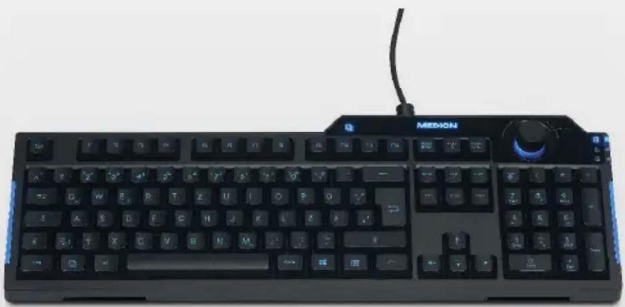 MEDION P81101 (MD 86825) - Hochleistungs-USB-Tastatur mit Hintergrundbeleuchtung - 1