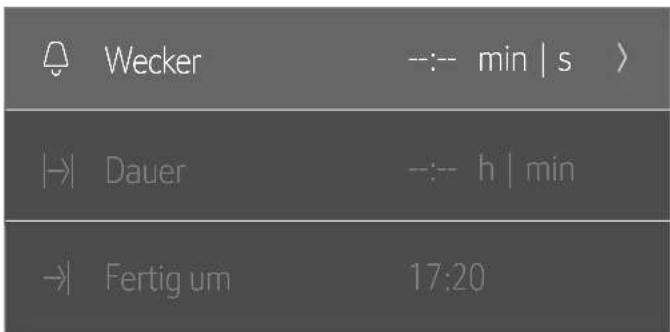 NEFF BMK5523CS - Zeitfunktionen ein- und ausblenden - 1