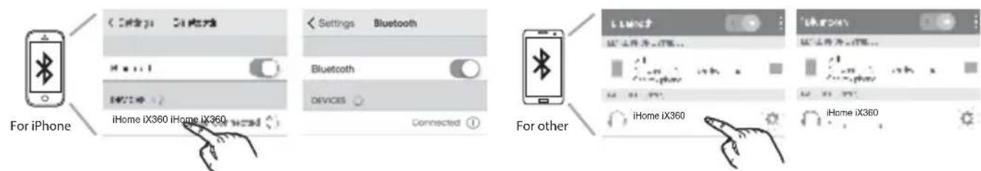 IHOME IX360 - Pairing Your Device Manually - 2