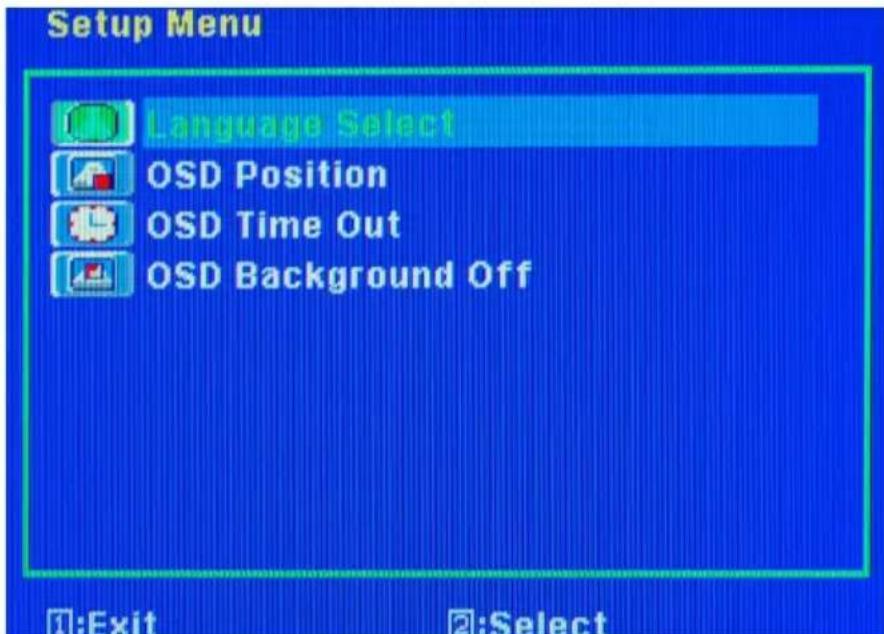 Sceptre E246W-1080P - SETUP MENU - 1