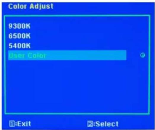 Sceptre E246W-1080P - COLOR ADJUST - 1