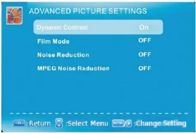 Sceptre E240CC-FHD - ADVANCE PICTURE SETTINGS - 1