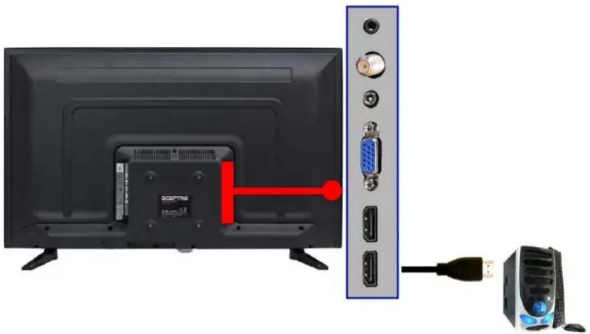 Sceptre X328BV-SR - Connecting to a PC with HDMI ... - 1