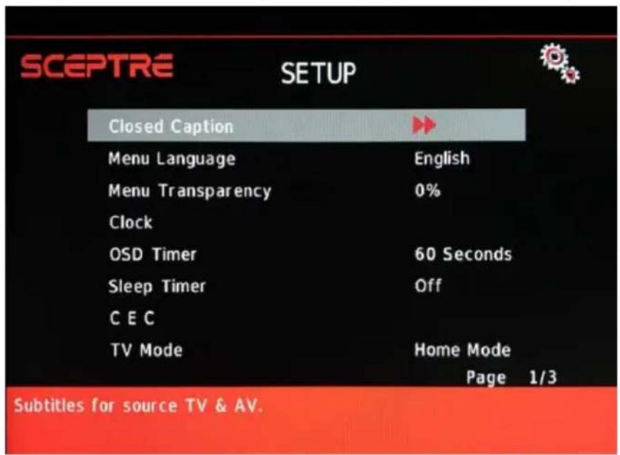 Sceptre X328BV-SR - SETUP - 1