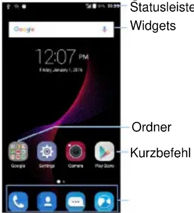 ZTE V7 Lite - Erstes Kennenlernen der Startseite - 1