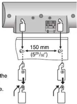 PANASONIC SC-HT820V - Fit the speaker securely onto the screw(s) with the hole(s). - 2