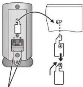 PANASONIC SC-HT820V - Fit the speaker securely onto the screw(s) with the hole(s). - 1